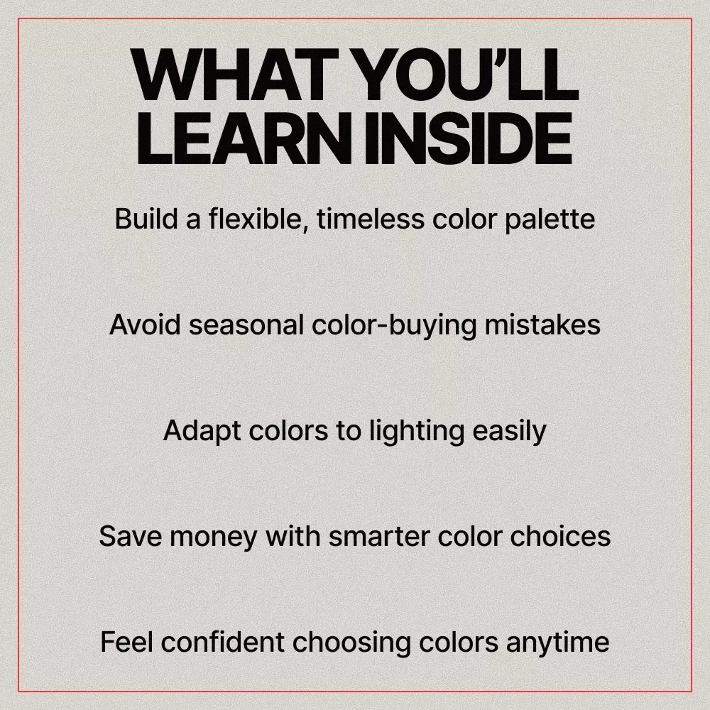 Colors That Work Beautifully All Year | All-Season Color Palette Guide, Timeless Neutrals, Flexible Wardrobe Planning eBook