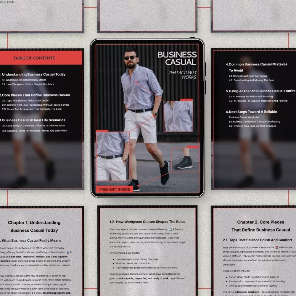 Business Casual That Actually Works | Practical Style Guide eBook Explaining What Clothes Work for Business Casual