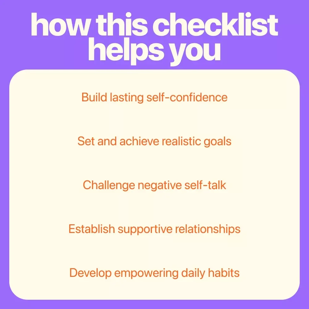 Confidence Kickstart Checklist: Your Step-by-Step Guide to Owning Your Power - Build Confidence in Young Adults