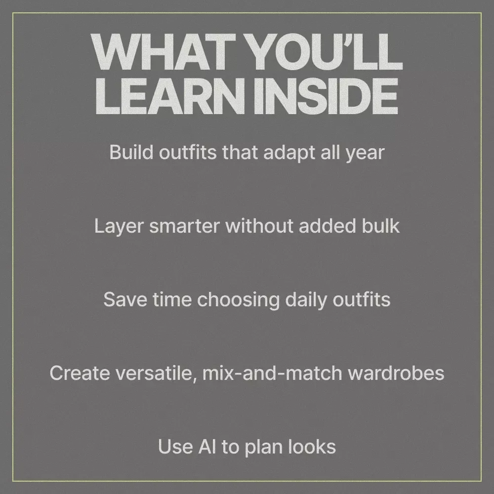 Mastering the Art of Layering Clothes All Year – Digital Style Guide, Outfit Planning eBook, Seasonal Layering Checklist, Smart Wardrobe Building Download
