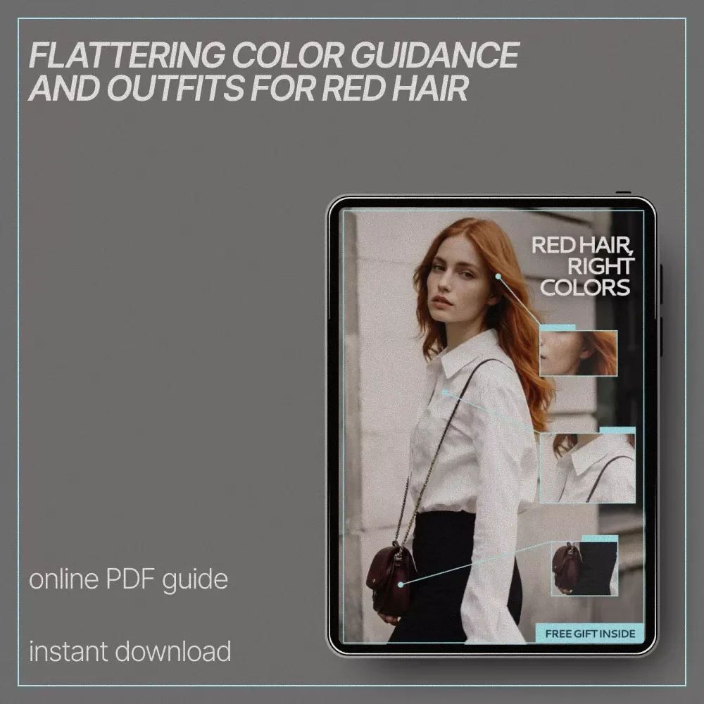 Red Hair, Right Colors – Digital Style Guide for Redheads, Color Harmony Outfit Guide, Seasonal Palettes, AI Styling Prompts
