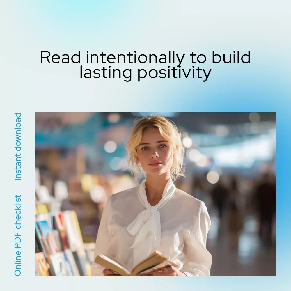 The Positivity Power-Up Checklist: Your Uplifting Reading Plan | Digital Checklist for Books to Stay Positive