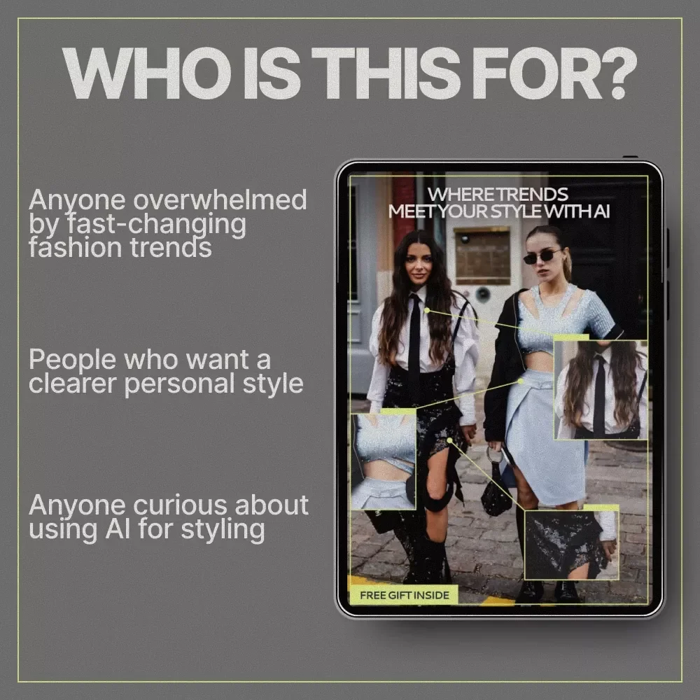 Where Trends Meet Your Style With AI | AI Fashion Guide, Personal Style Workbook, Trend Forecasting eBook, AI Styling Prompts & Digital Download