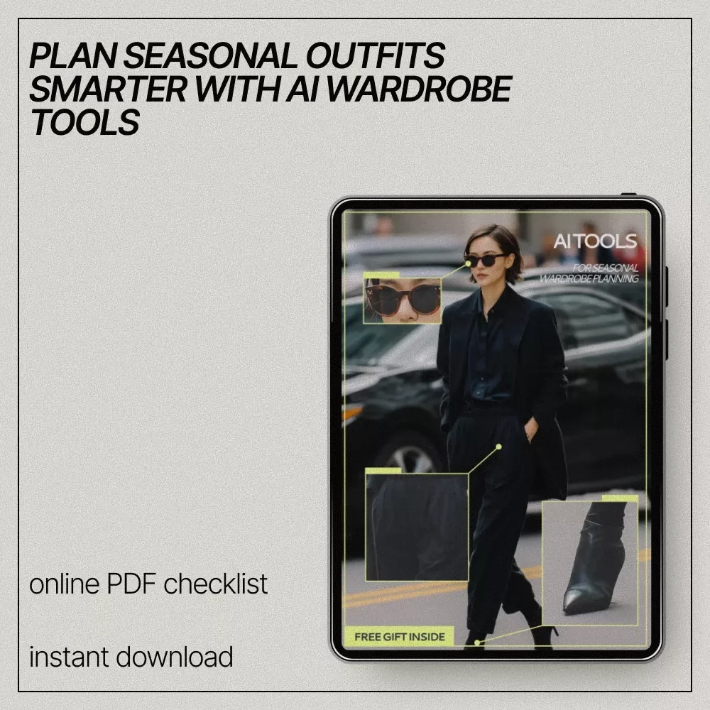 AI Tools for Seasonal Wardrobe Planning Checklist | Smart Closet Organizer | Digital Download for Effortless Outfit Planning