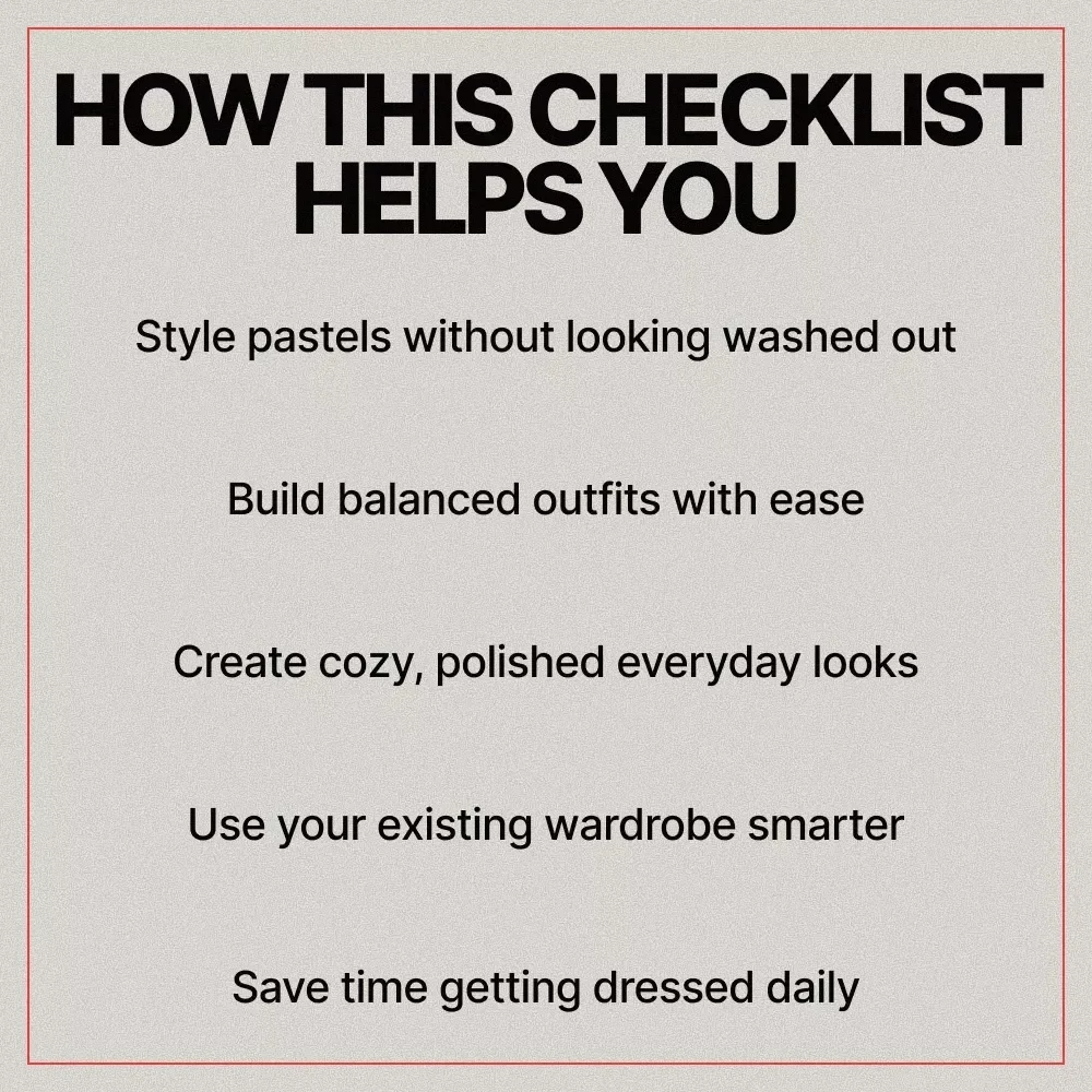 Pastel Playbook – Digital Download Pastel Outfit Styling Guide, Cozy Chic Wardrobe eBook, Soft Color Capsule Checklist