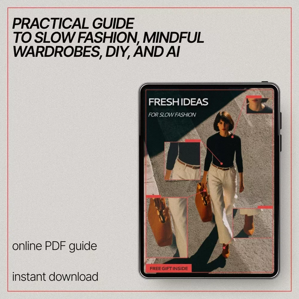 Fresh Ideas for Slow Fashion | Digital Guide with Practical Slow Fashion Ideas, Mindful Wardrobe Tips, DIY Upcycling & AI Styling Inspiration