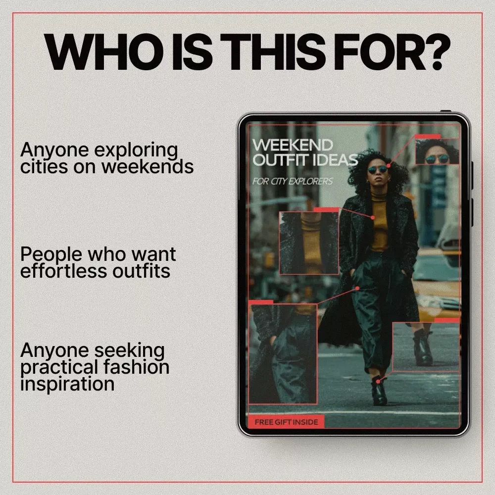 Weekend Outfit Ideas for City Explorers | Digital Style Guide for Weekend Outfits, City Style, Capsule Wardrobe & Travel Fashion Download
