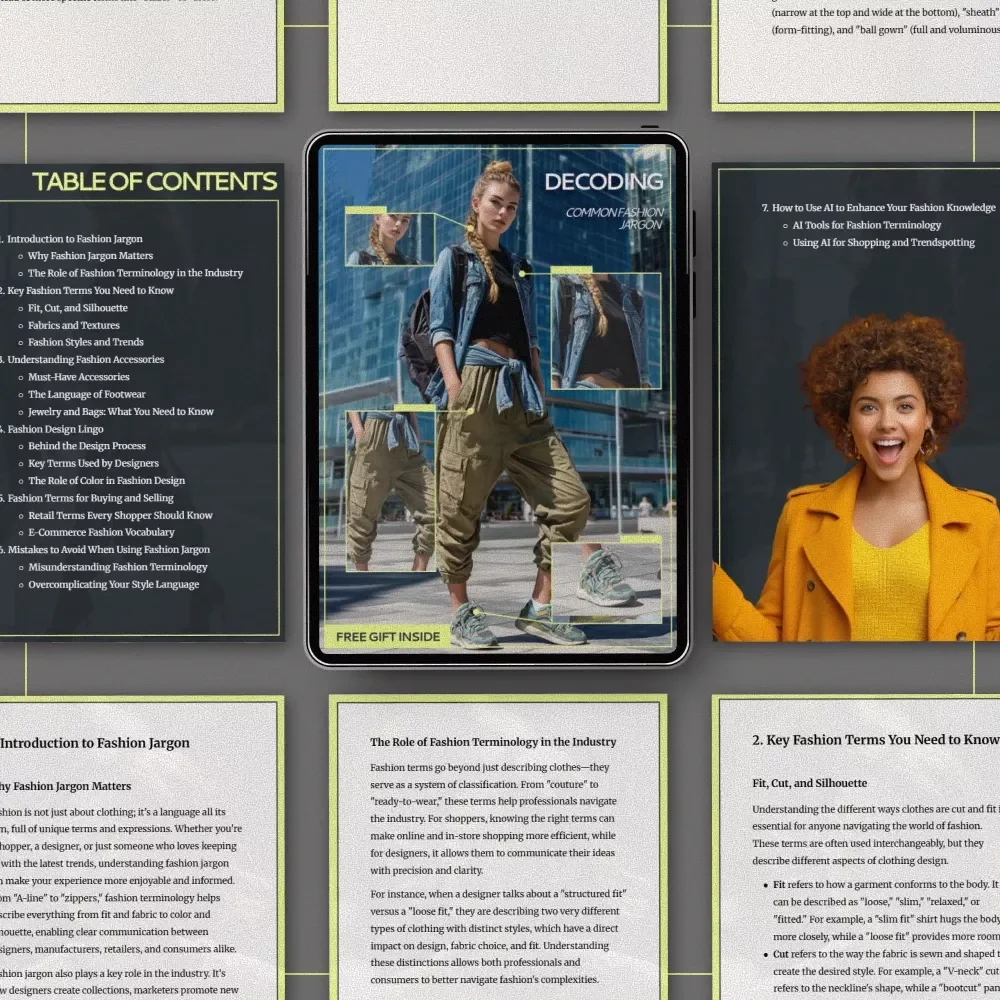 Decoding Common Fashion Jargon | Easy Style Guide eBook | Common Fashion Jargon Explained for Shoppers, Creators & Trend Lovers