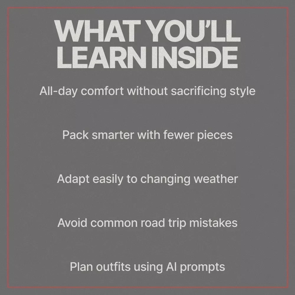 Road-Trip Ready Outfits – Practical & Stylish Clothing Guide | What Clothes Are Practical for Road Trips eBook