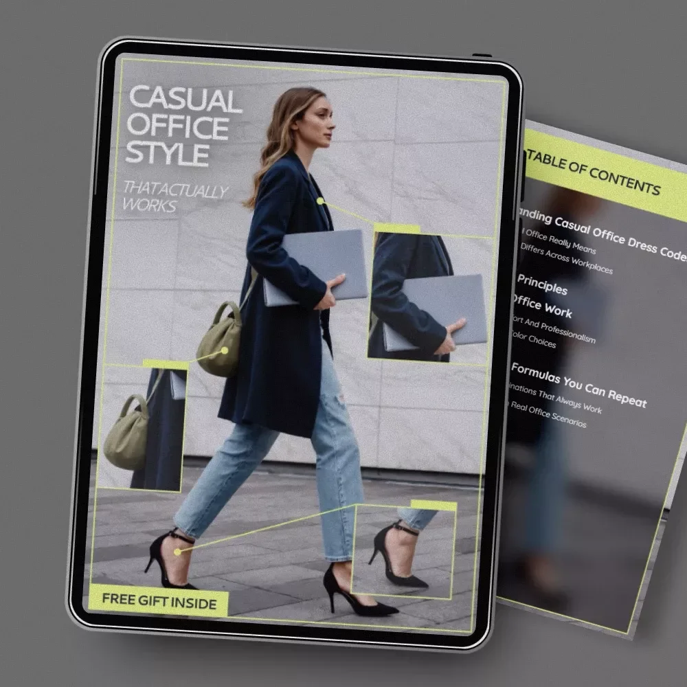 Casual Office Style That Actually Works | Ebook Guide on What Outfits Suit Casual Office Work | Smart Casual Workwear Capsule