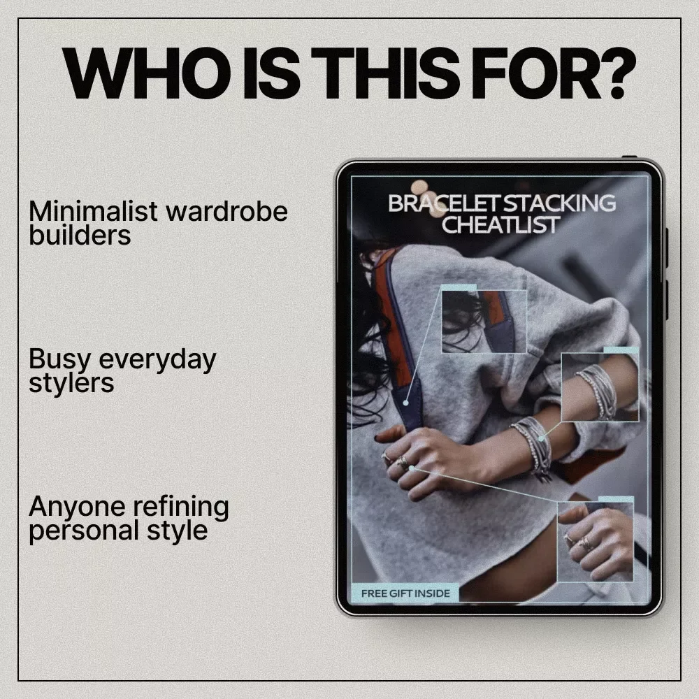 Bracelet Stacking Cheatlist | How to Layer Bracelets Properly Checklist | Effortless Wrist Styling Guide