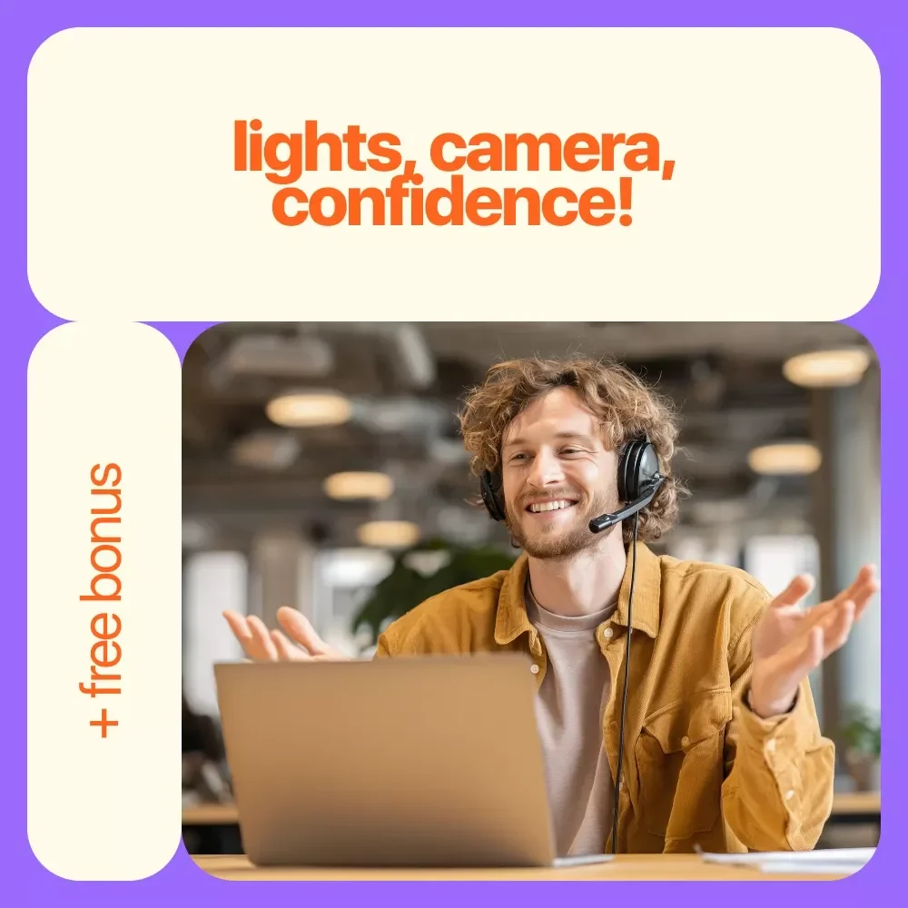 Lights, Camera, Confidence! – Video Interview Checklist | How to Be Confident in a Video Interview | Digital Download for Job Seekers