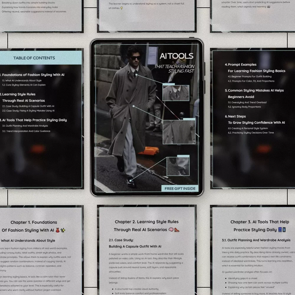 AI Tools That Teach Fashion Styling Fast | Ebook Guide Using ai tools to learn fashion styling basics for Beginners & Creators