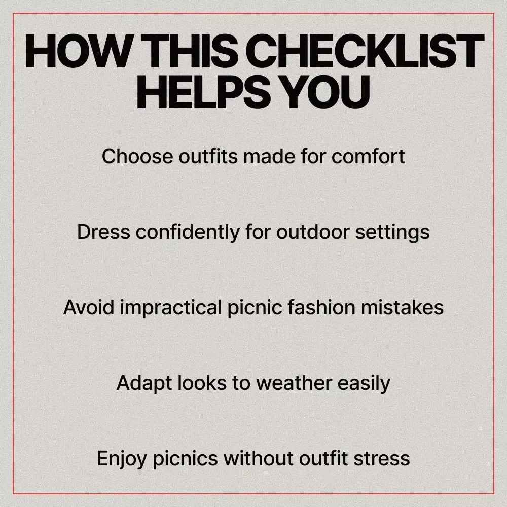 Picnic Chic | Outdoor Picnic Outfit Checklist | What Outfits Are Good for Outdoor Picnics | Stylish & Comfortable Picnic Style Guide