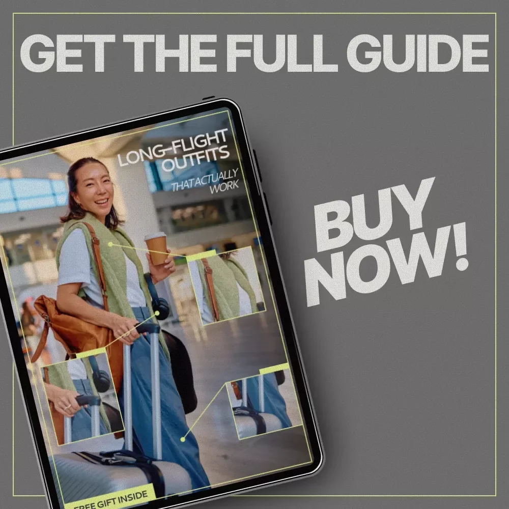 Long-Flight Outfits That Actually Work | Ebook Guide on What Outfits Work for Long Flights, Comfort-First Travel Style, Smart Layering & Flight-Ready Essentials
