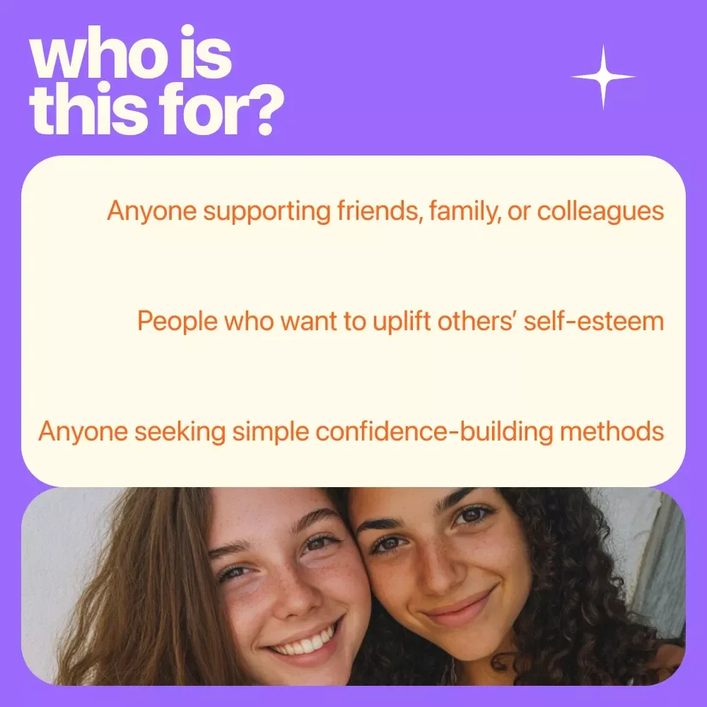Lifting Them Up: A Simple Guide to Helping Someone Build Confidence - Digital Download Guide, eBook, Checklist