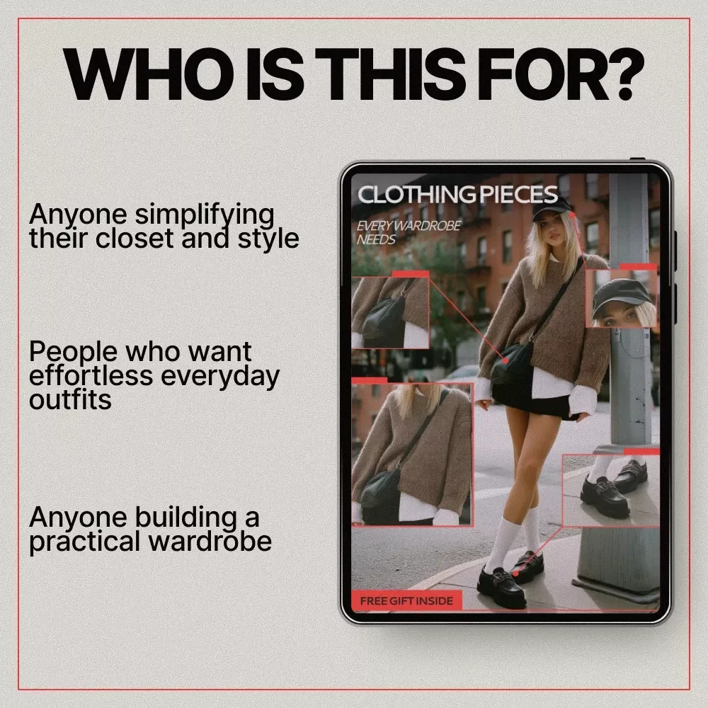 Clothing Pieces Every Wardrobe Needs – Ultimate Wardrobe Essentials Guide | Digital Download eBook & Checklist for a Versatile, Organized Closet