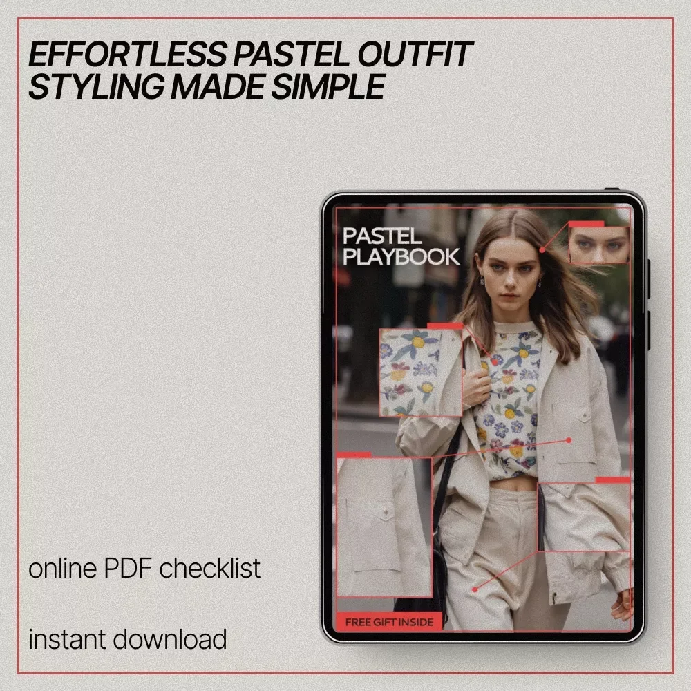 Pastel Playbook – Digital Download Pastel Outfit Styling Guide, Cozy Chic Wardrobe eBook, Soft Color Capsule Checklist