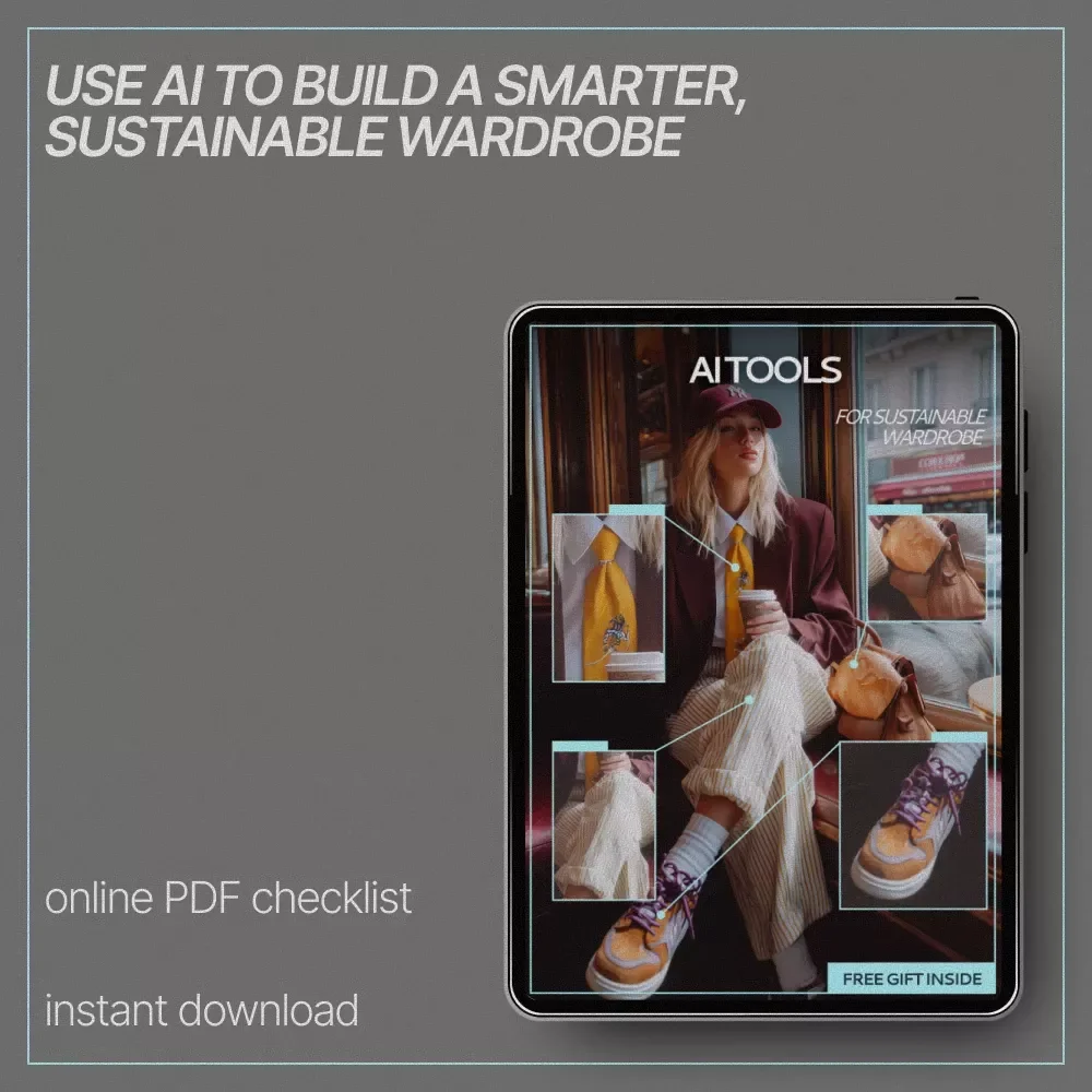 AI Tools for Sustainable Wardrobe Checklist | Smart Ethical Fashion Planner | Digital Download for Eco-Conscious Style & AI-Powered Closet Ideas