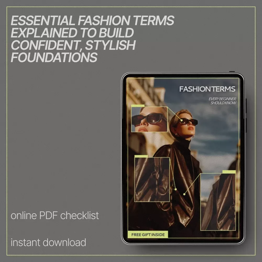 Fashion Terms Every Beginner Should Know – Printable Checklist for Style Newbies | Easy Fashion Vocabulary Guide