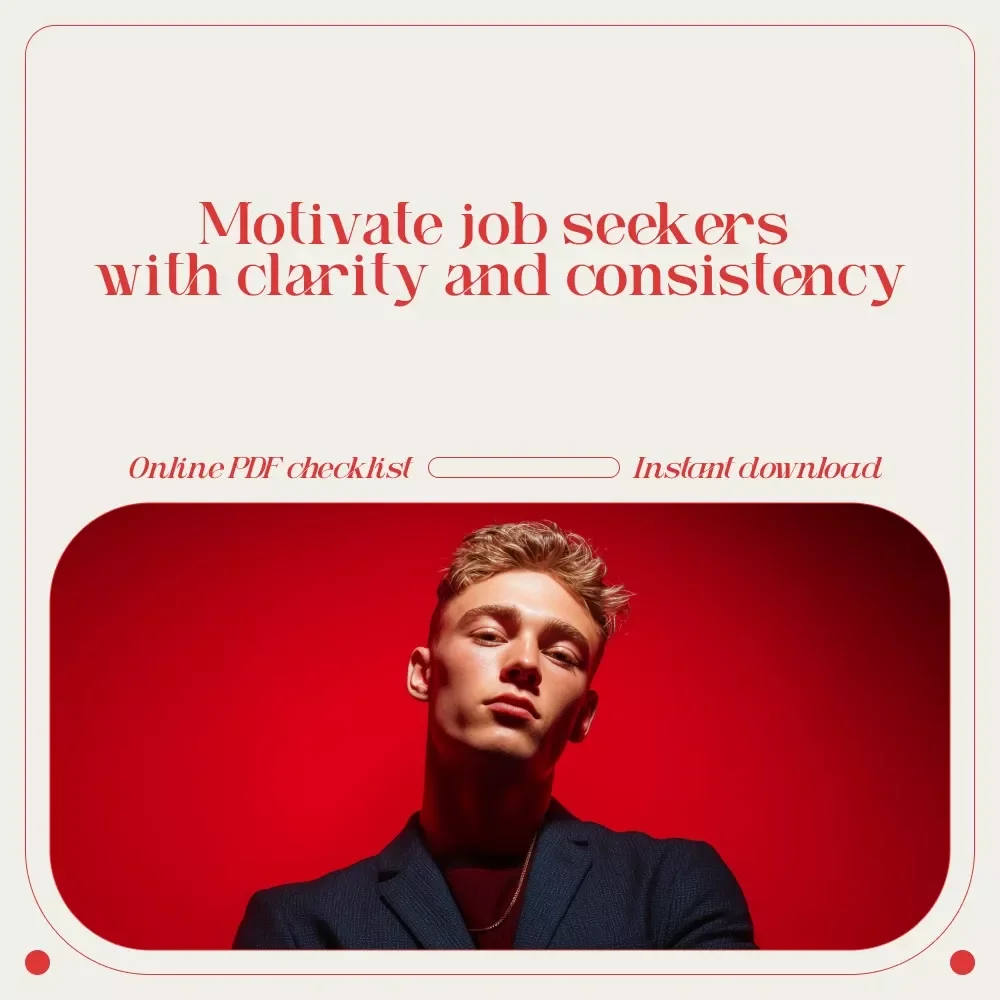 The Ultimate Job Motivation Checklist: Spark Action & Keep Moving | Job Search Motivation Guide | How to Motivate Someone to Find a Job Printable Checklist
