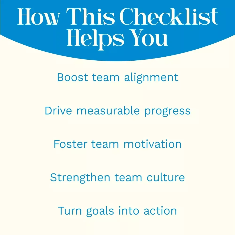 The Ultimate Team Goal Setting Checklist: From Vision to Victory - Transform Your Team’s Success