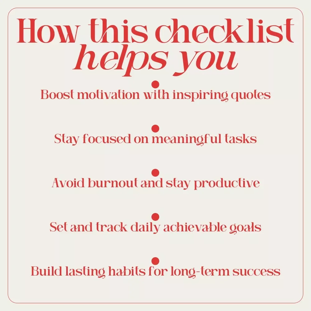Checklist: “Hard Work Hacks — Your Go-To Action Plan for Success” - Digital Download for Achieving Success
