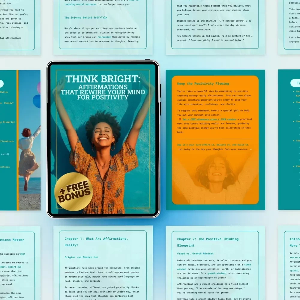 Think Bright: Affirmations That Rewire Your Mind for Positivity – Digital eBook Guide for affirmations for positive thinking, Mindset Reset & Daily Self-Talk Practice