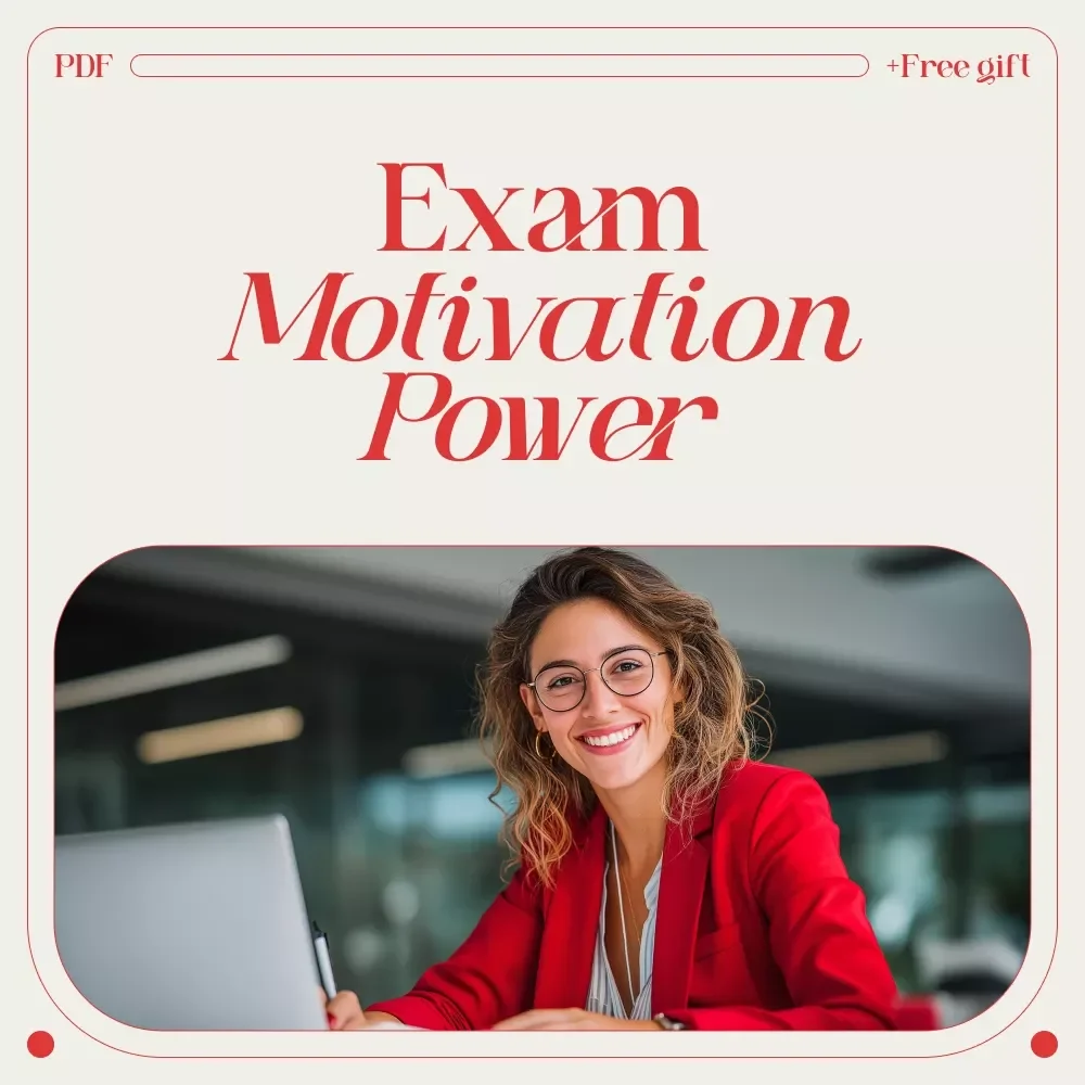 Exam Motivation Power Checklist: Your Step-by-Step Success Boost | Study Focus Planner & how to get motivated for exams Guide