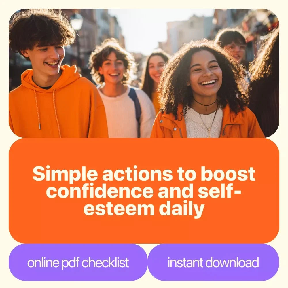 Checklist: Shine Bright — Your Easy Self-Esteem Boosting Action Plan | Confidence & Self Esteem Activities for Youth