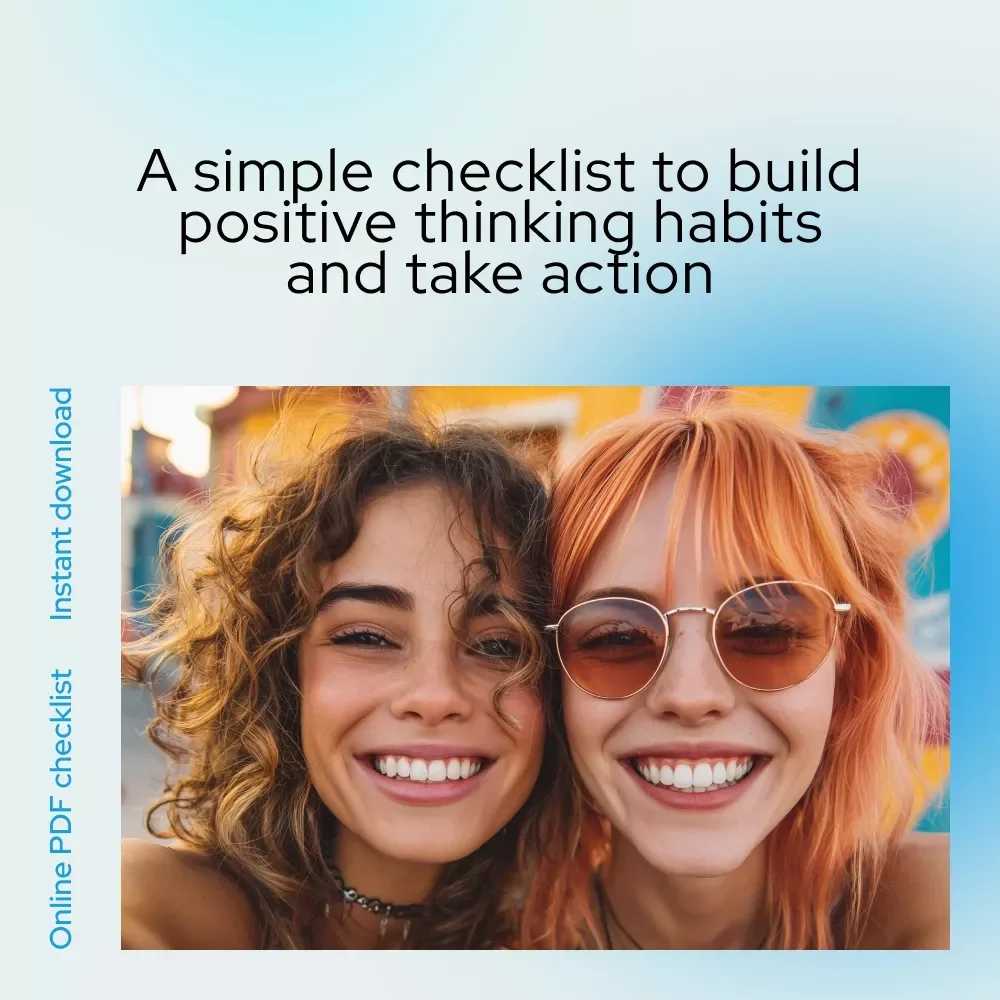 The Bright Mindset Checklist: Your Action Plan for Positive Thinking | Printable Self-Help Checklist & One of the Books to Help with Positive Thinking
