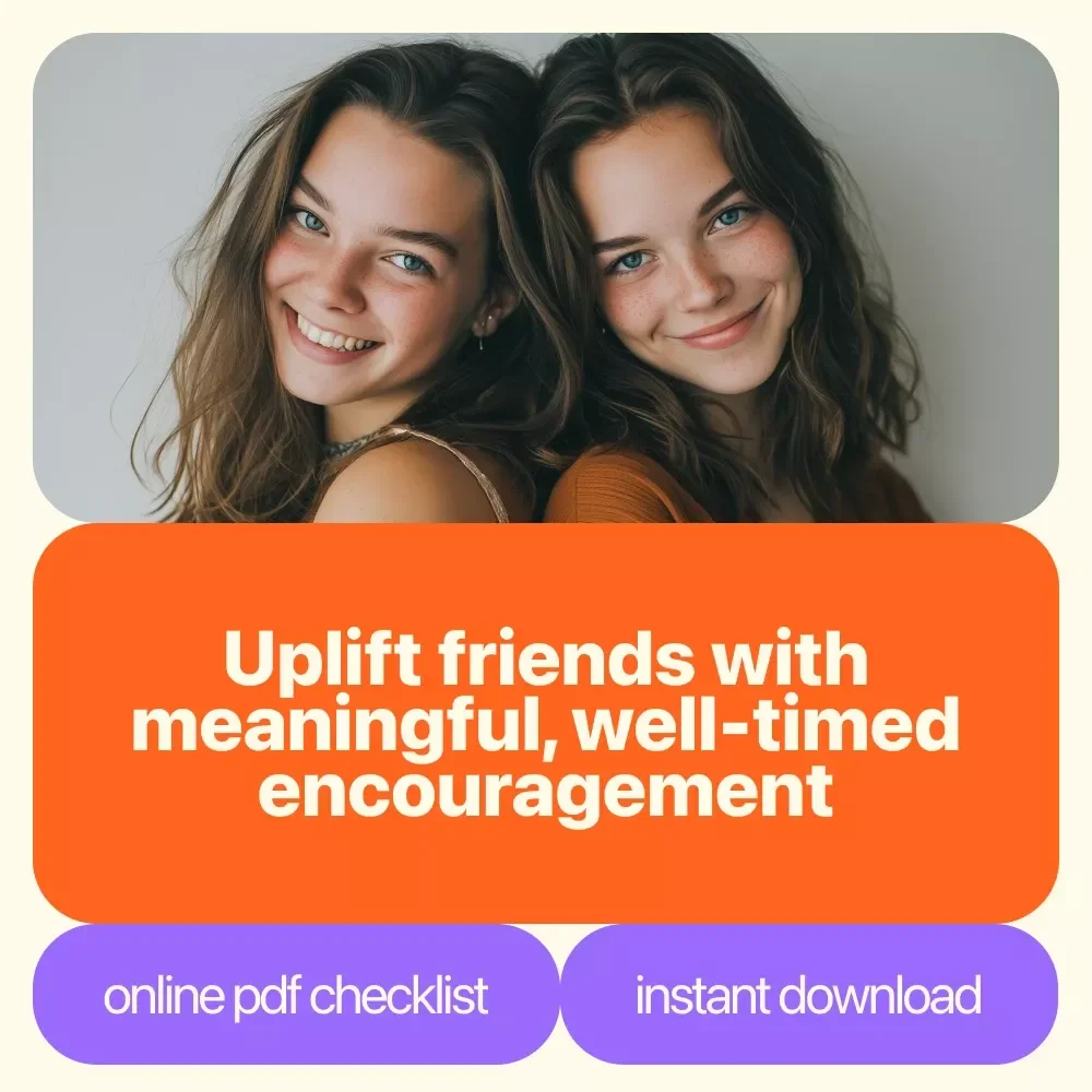 Checklist: Your Ultimate Guide to Uplifting Friends with Encouraging Quotes | Digital Download | Printable Encouragement Checklist | Friendship Support Guide