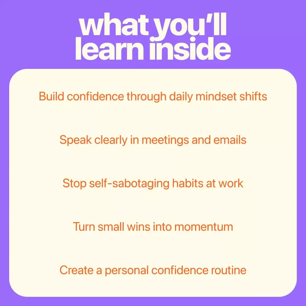 The Confidence Catalyst: Reclaim Your Confidence at Work | Practical Guide on how to overcome lack of confidence in work, Career Growth & Workplace Mindset Reset