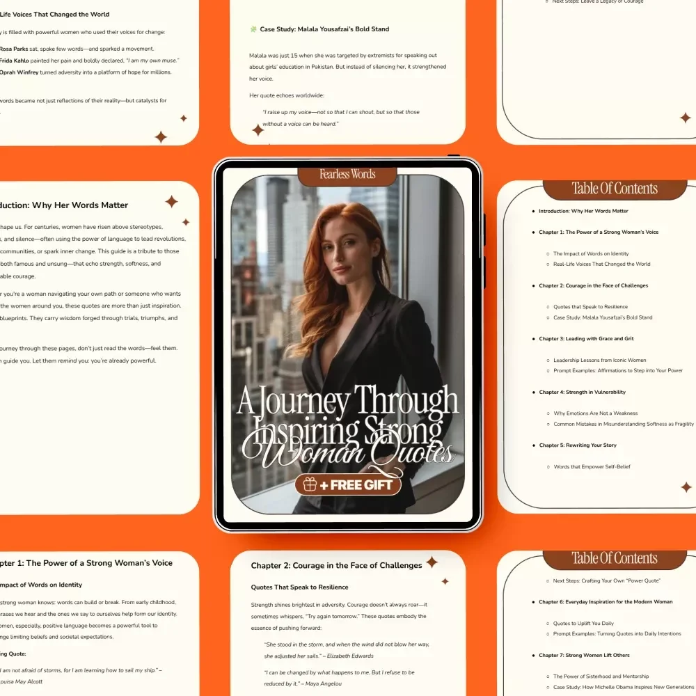 A Journey Through Inspiring Strong Woman Quotes – Digital Guide for Empowerment, Resilience, Leadership & Daily Inspiration for Women