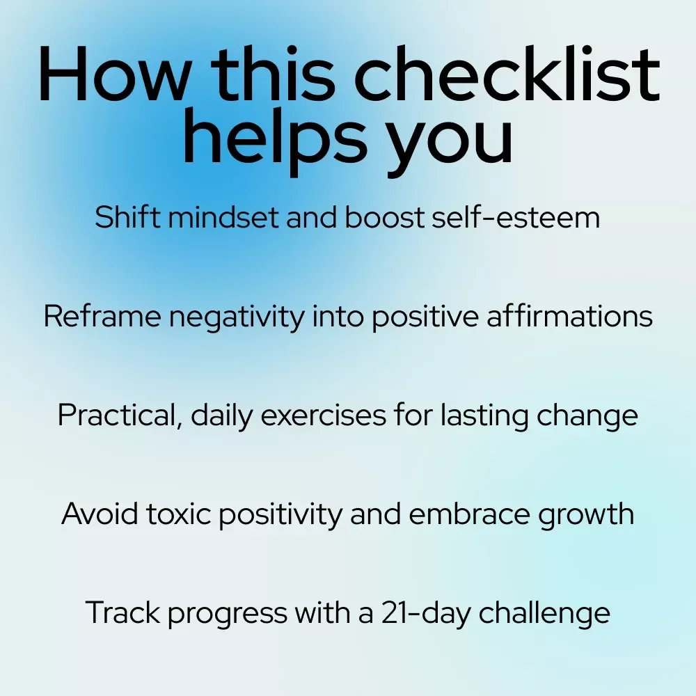 Talk Yourself Up! — The Positive Self-Talk Power Checklist | Transform Negative Thoughts & Boost Confidence