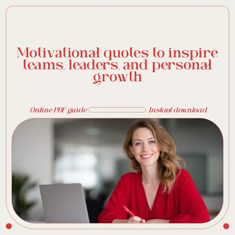 Fuel the Fire: Inspiring Employee Motivation Quotes to Spark Success | Digital eBook for Workplace Inspiration, Leadership Growth & Team Morale