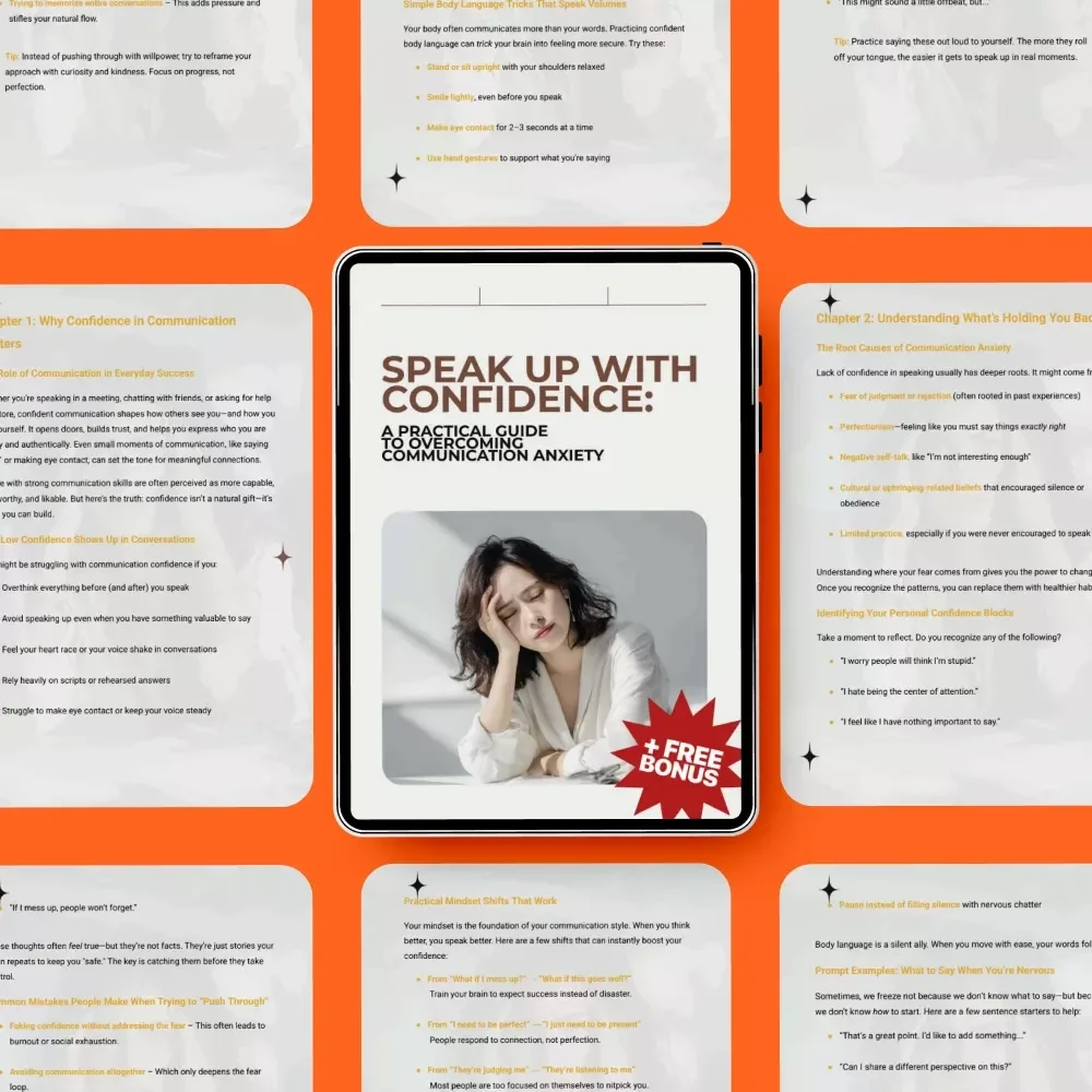 Speak Up with Confidence: A Practical Guide to Overcoming Communication Anxiety | How to Overcome Lack of Confidence in Communication | Digital Self-Improvement Guide