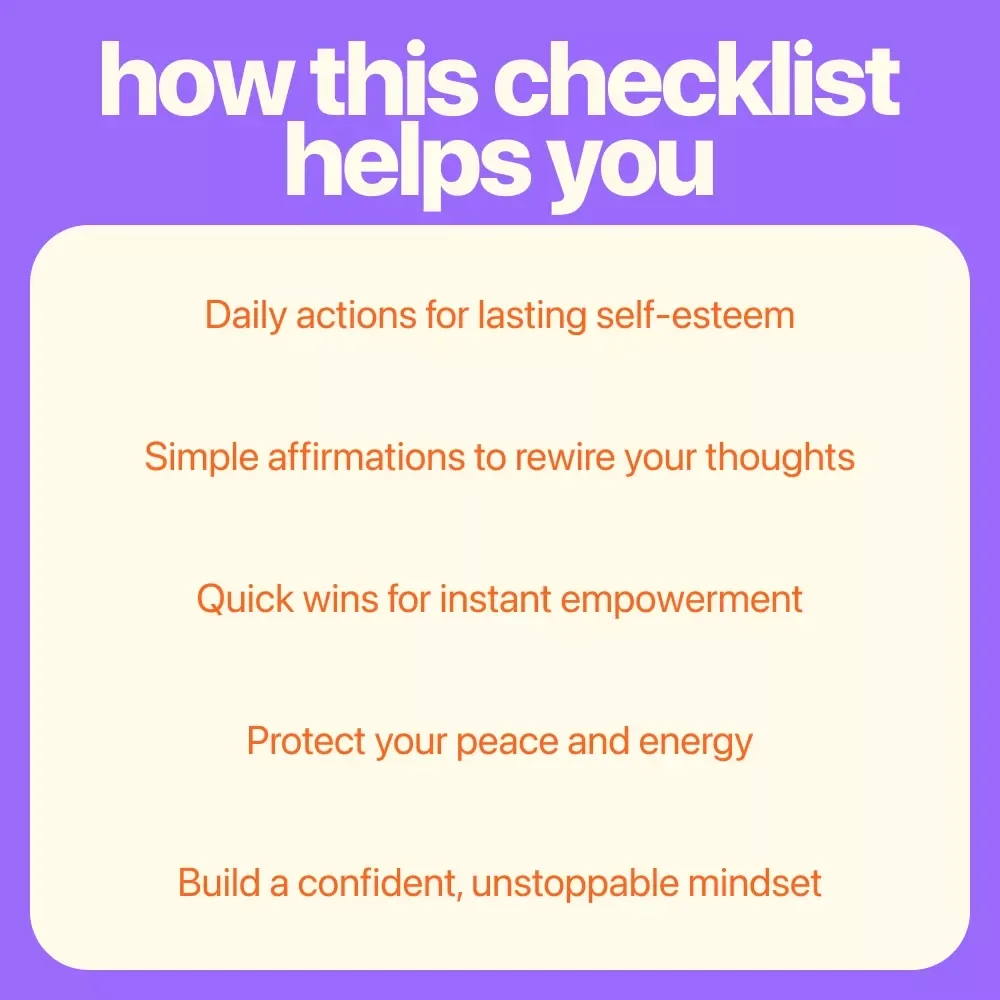 The “Unshakable You” Self-Esteem Power Checklist - Boost Confidence, Inner Strength, & Empowerment Guide