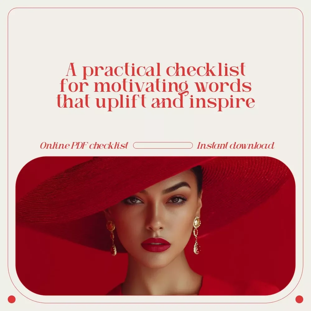 Checklist: Ignite Motivation — Your Go-To Guide for Powerful Encouragement | Printable Digital Checklist for Positive Support, Confidence & words to motivate someone