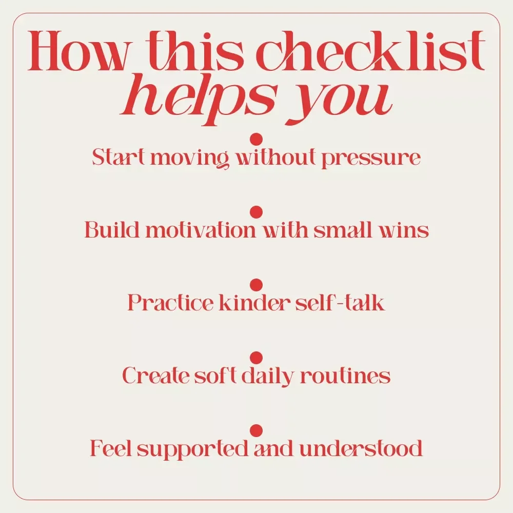 Light After the Fog: Your Feel-Better Motivation Checklist | Gentle Mental Health Support | how to motivate yourself out of depression | Printable & Digital Download