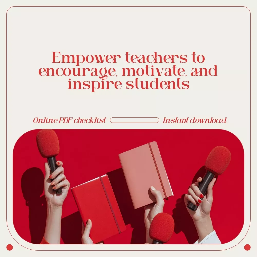 The Teacher’s Encouragement Power Checklist | Teacher Encouragement Checklist, Positive Classroom Culture Tool, Student Motivation & Confidence Building Digital Download