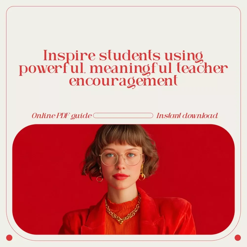 Words That Inspire: Encouraging Students from Teachers’ Hearts | Teacher Encouragement Guide, Classroom Motivation eBook, Positive Communication Checklist, Digital Download for Educators