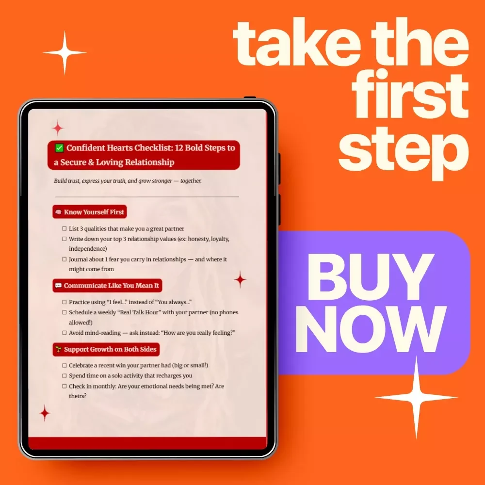 Confident Hearts Checklist: 12 Bold Steps to a Secure & Loving Relationship - How to Build Self Confidence in a Relationship