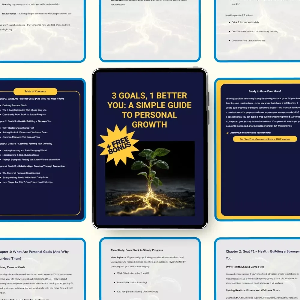 3 Goals, 1 Better You: A Simple Guide to Personal Growth - Achieve Your Health, Learning, and Relationship Goals
