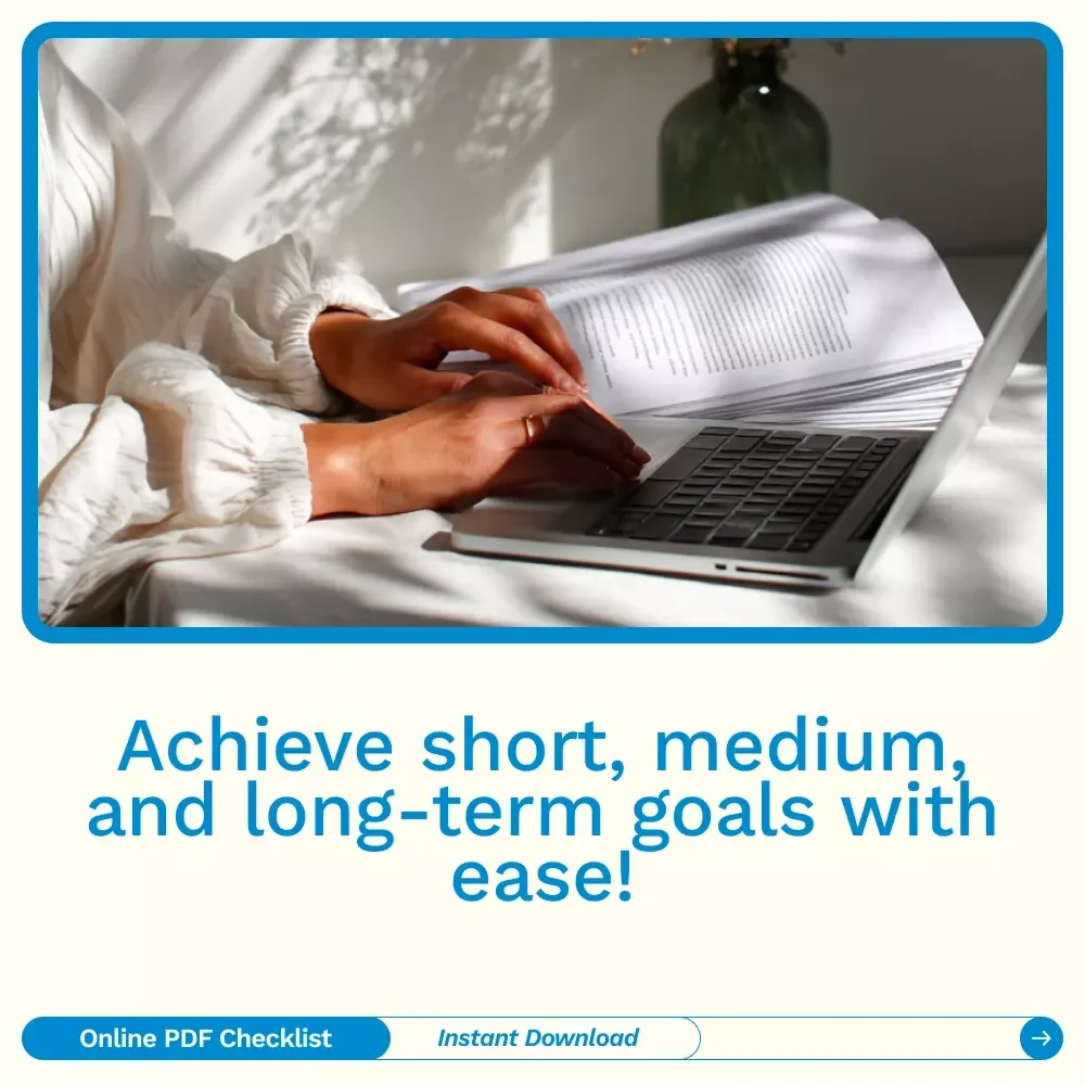 Your Goal-Getter’s Power Checklist: Crush Short, Medium & Long-Term Goals Like a Pro | Goal Setting eBook