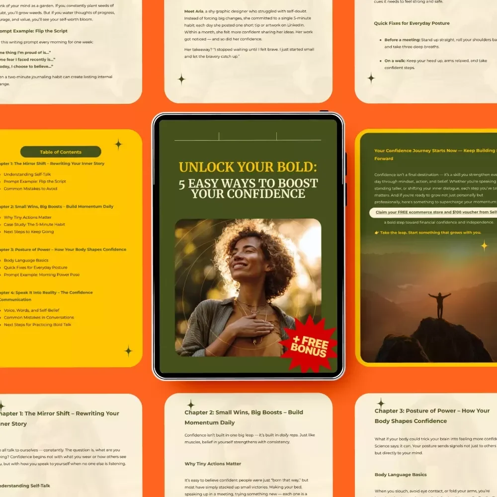 Unlock Your Bold: 5 Easy Ways to Boost Your Confidence – A Practical Digital Guide to Personal Growth, Mindset Shifts & Daily Self-Belief