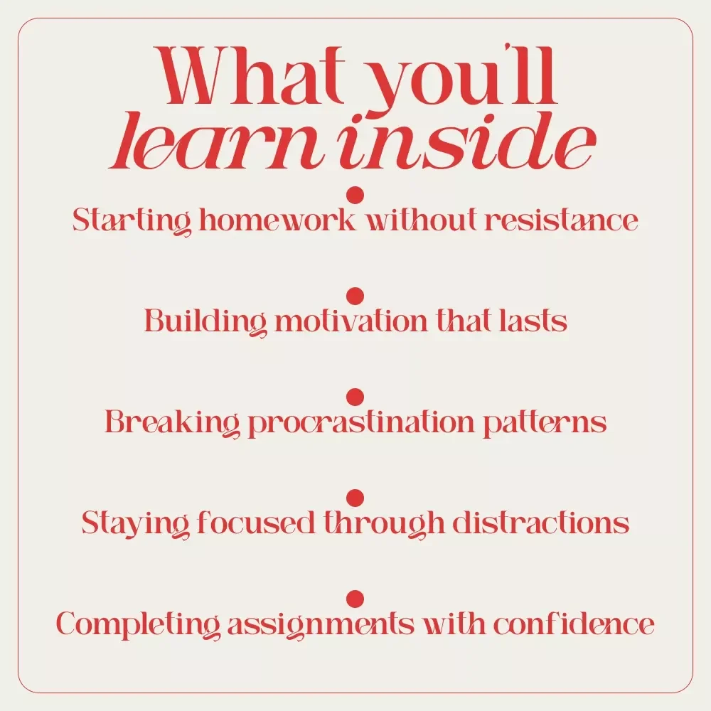 Homework Hustle: How to Spark Motivation and Get It Done | Student Motivation Guide | How to Get Motivated to Do Homework Digital Download