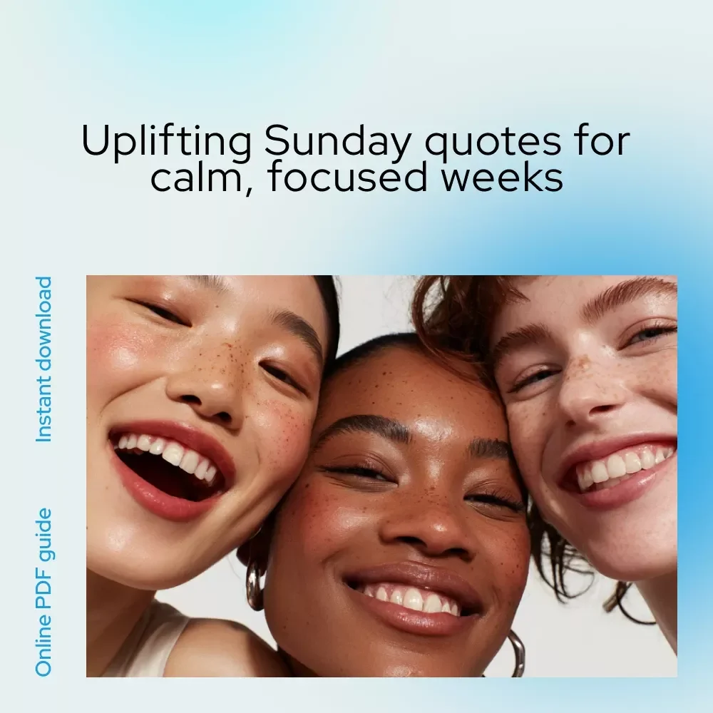 Sunny Sundays: Uplifting Quotes to Brighten Your Day – Sunday Positivity Guide, Inspirational Quotes eBook, Mindfulness & Affirmations Digital Download