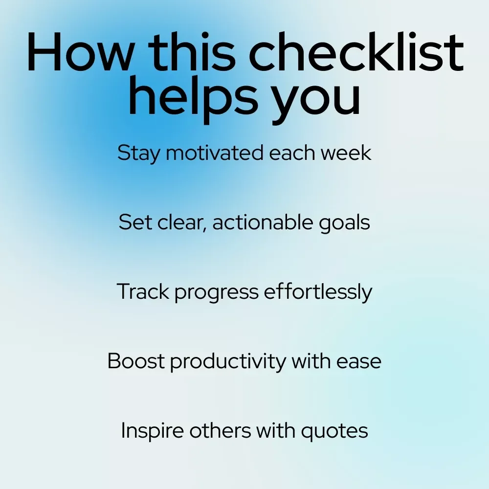 Think Up Thursday Checklist: Your Weekly Power-Up Plan for Positive Thinking, Focus, and Motivation