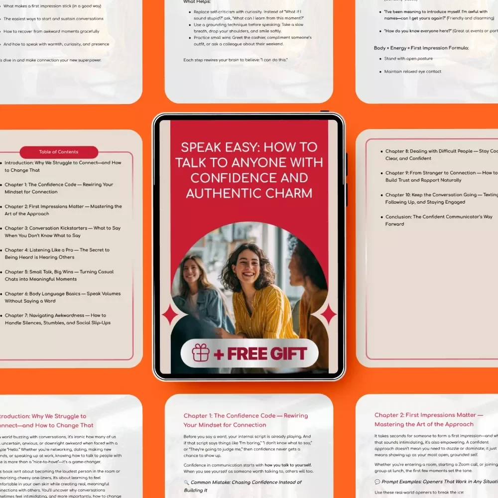 Speak Easy: How to Talk to Anyone with Confidence and Authentic Charm | eBook Guide for How to Talk to Anyone with Ease and Confidence, Social Skills, Communication Confidence